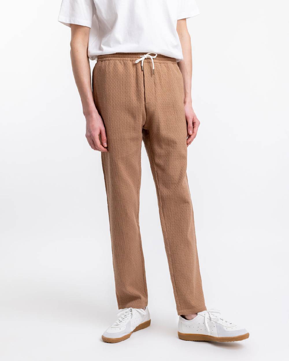 Rotholz Hose Aus Strukturierter Bio-Baumwolle Braun