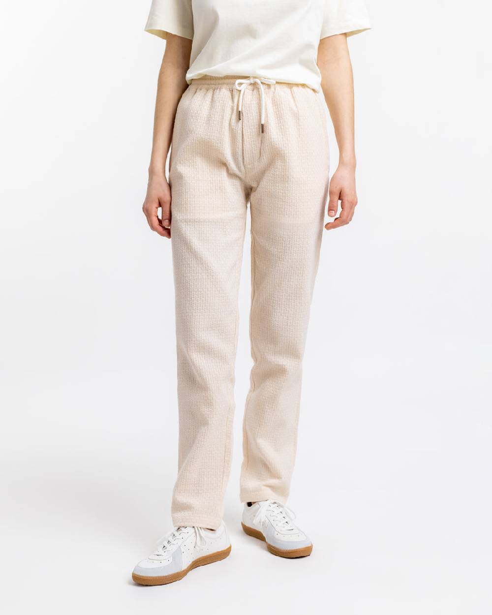 Rotholz Hose Aus Strukturierter Bio-Baumwolle Creme