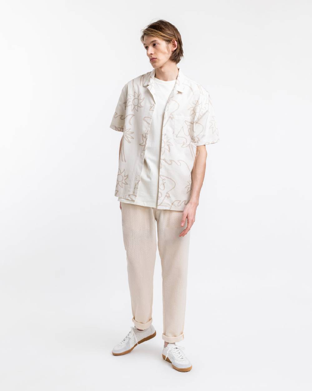 Rotholz Beachside Bowling Hemd Off-White