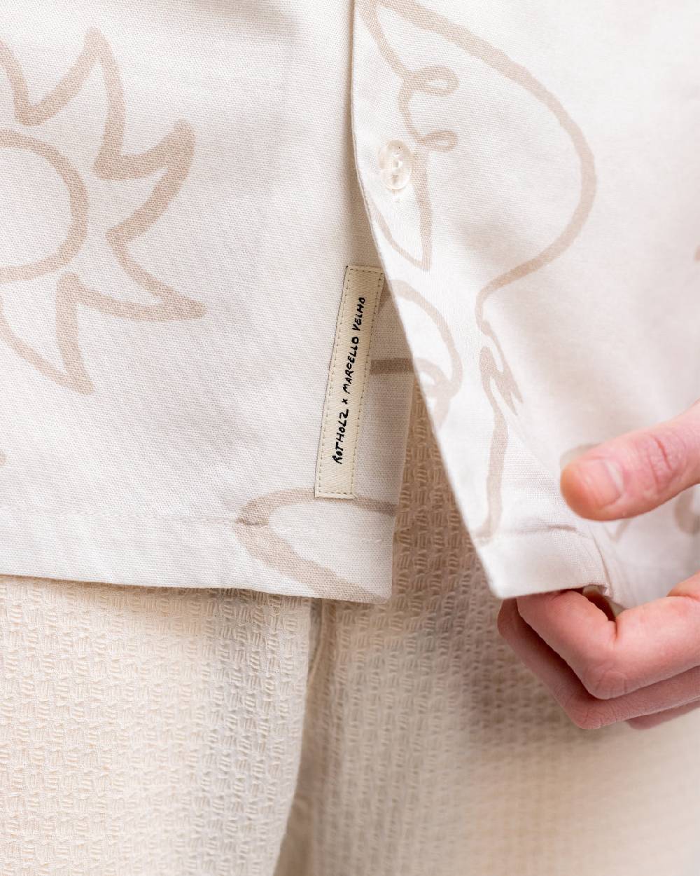 Rotholz Beachside Bowling Hemd Off-White