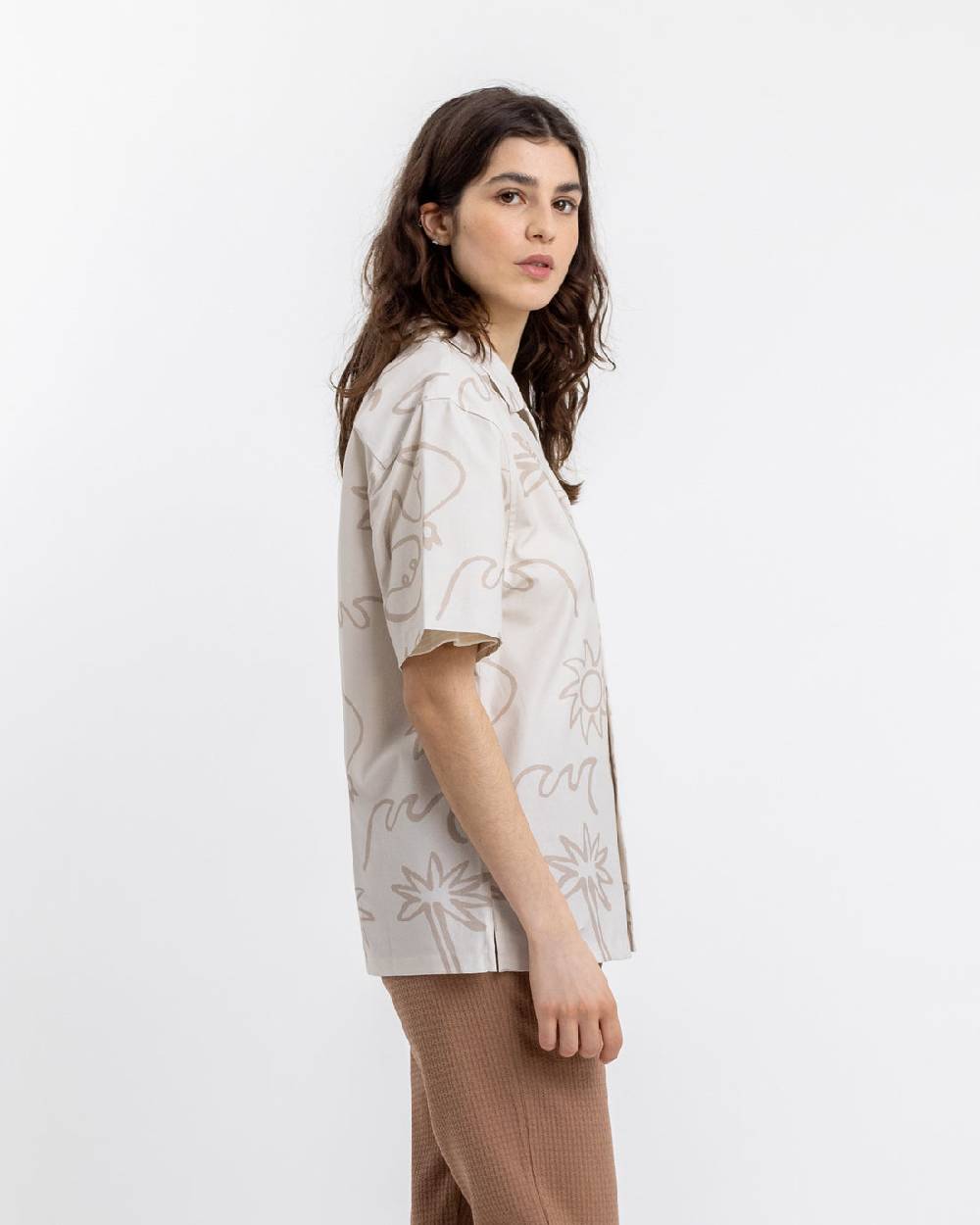 Rotholz Beachside Bowling Hemd Off-White