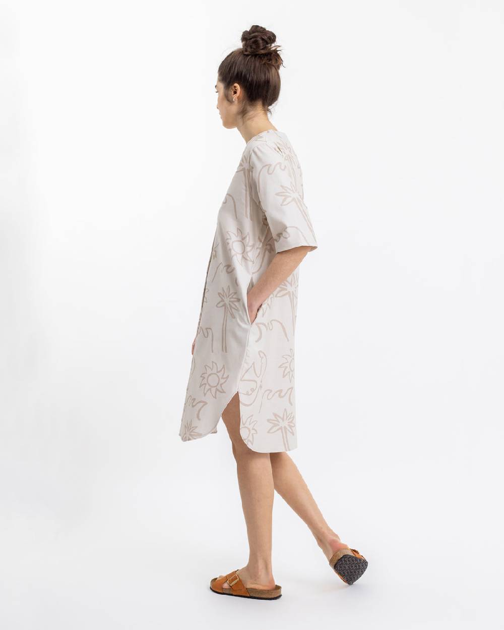 Rotholz Beachside Kaftan Kleid Off-White
