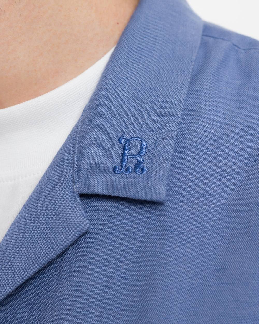 Rotholz Bowling Shirt Leinen Mix - Hellblau