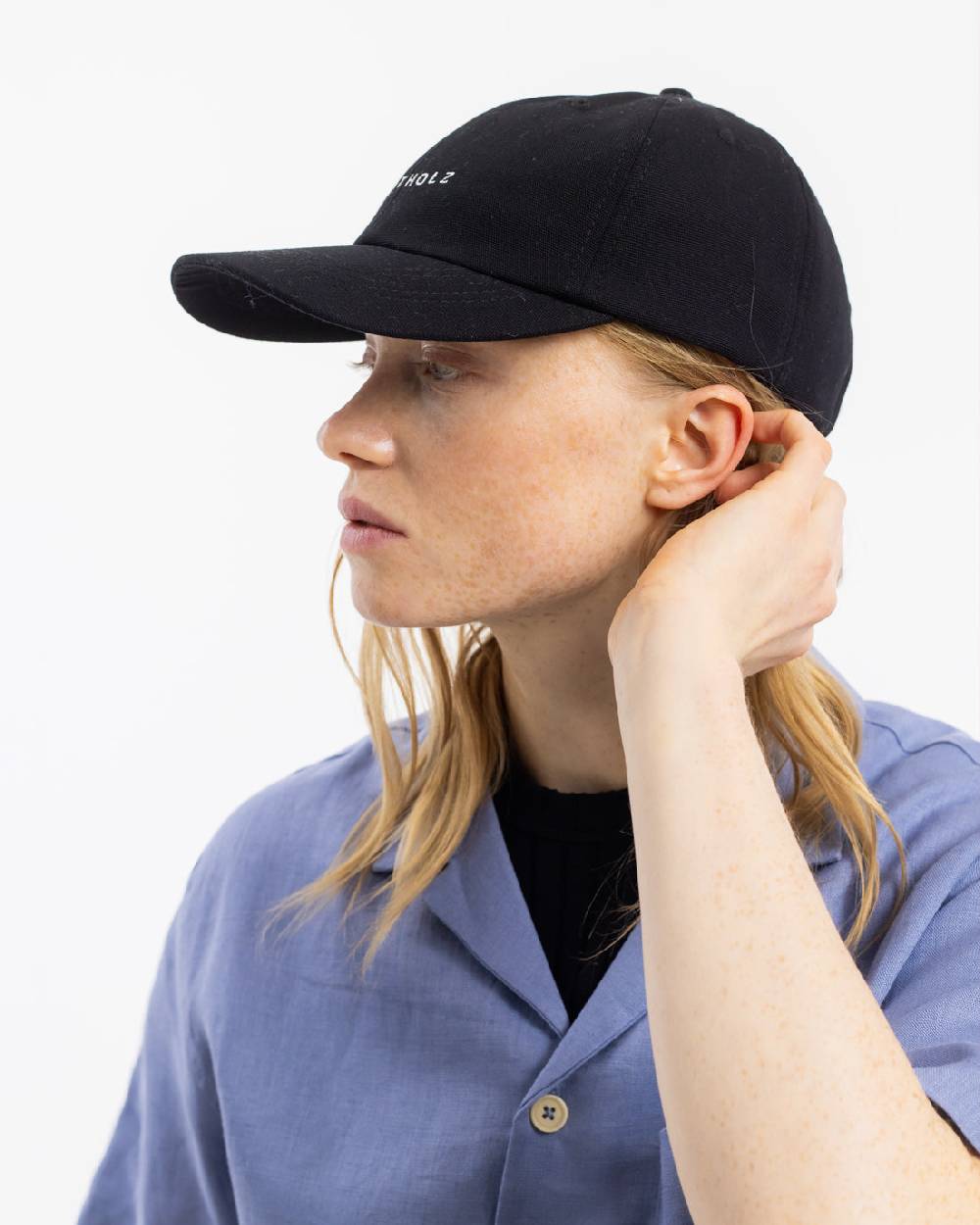 Rotholz Bowling Shirt Leinen Mix - Hellblau