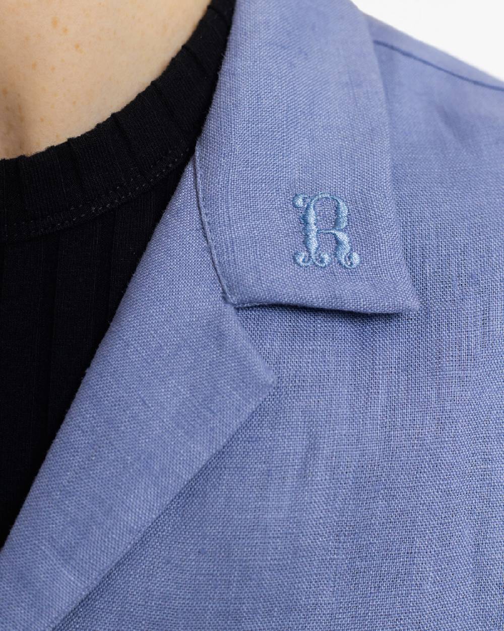 Rotholz Bowling Shirt Leinen Mix - Hellblau