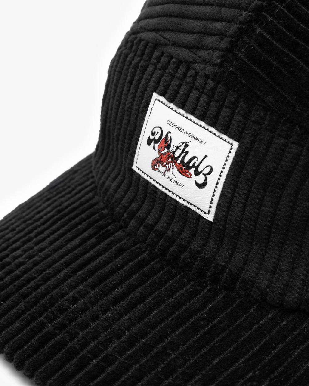 Rotholz Cord 5-Panel Bio Baumwolle - Schwarz