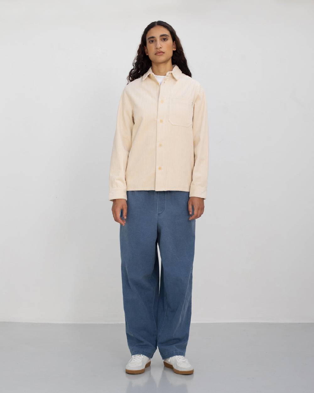 Rotholz Cord Hemd Bio Baumwolle - Weiß