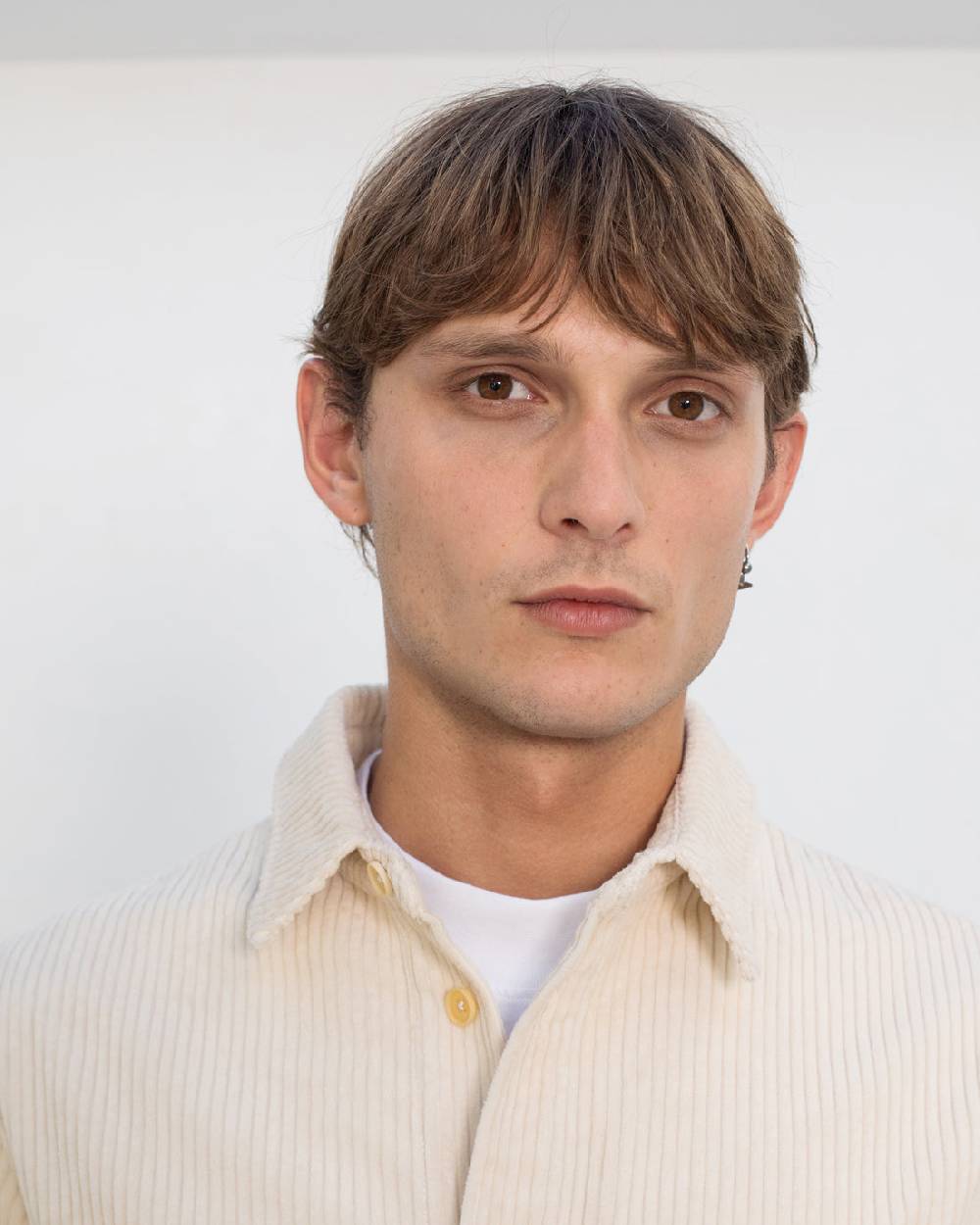 Rotholz Cord Hemd Bio Baumwolle - Weiß