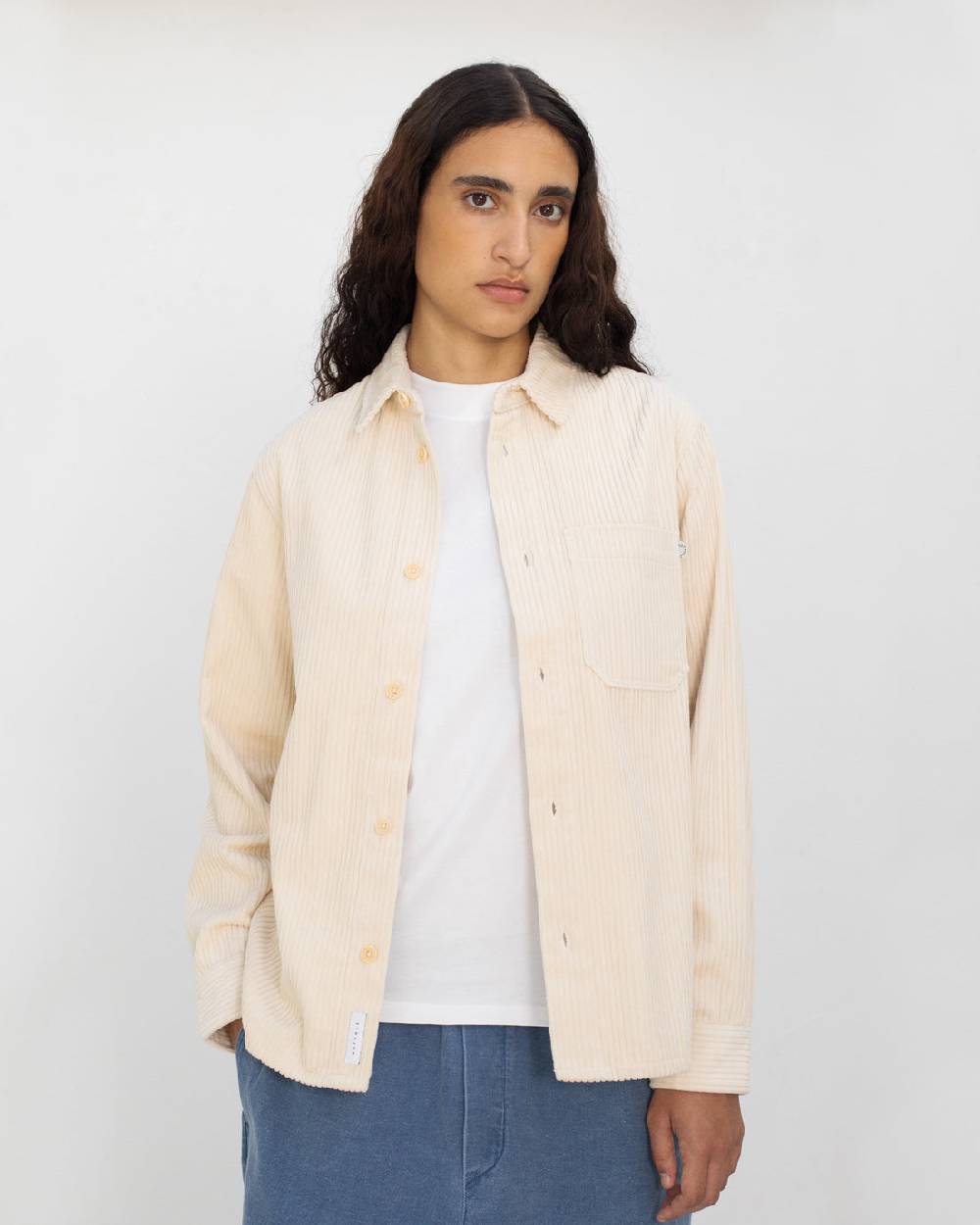 Rotholz Cord Hemd Bio Baumwolle - Weiß