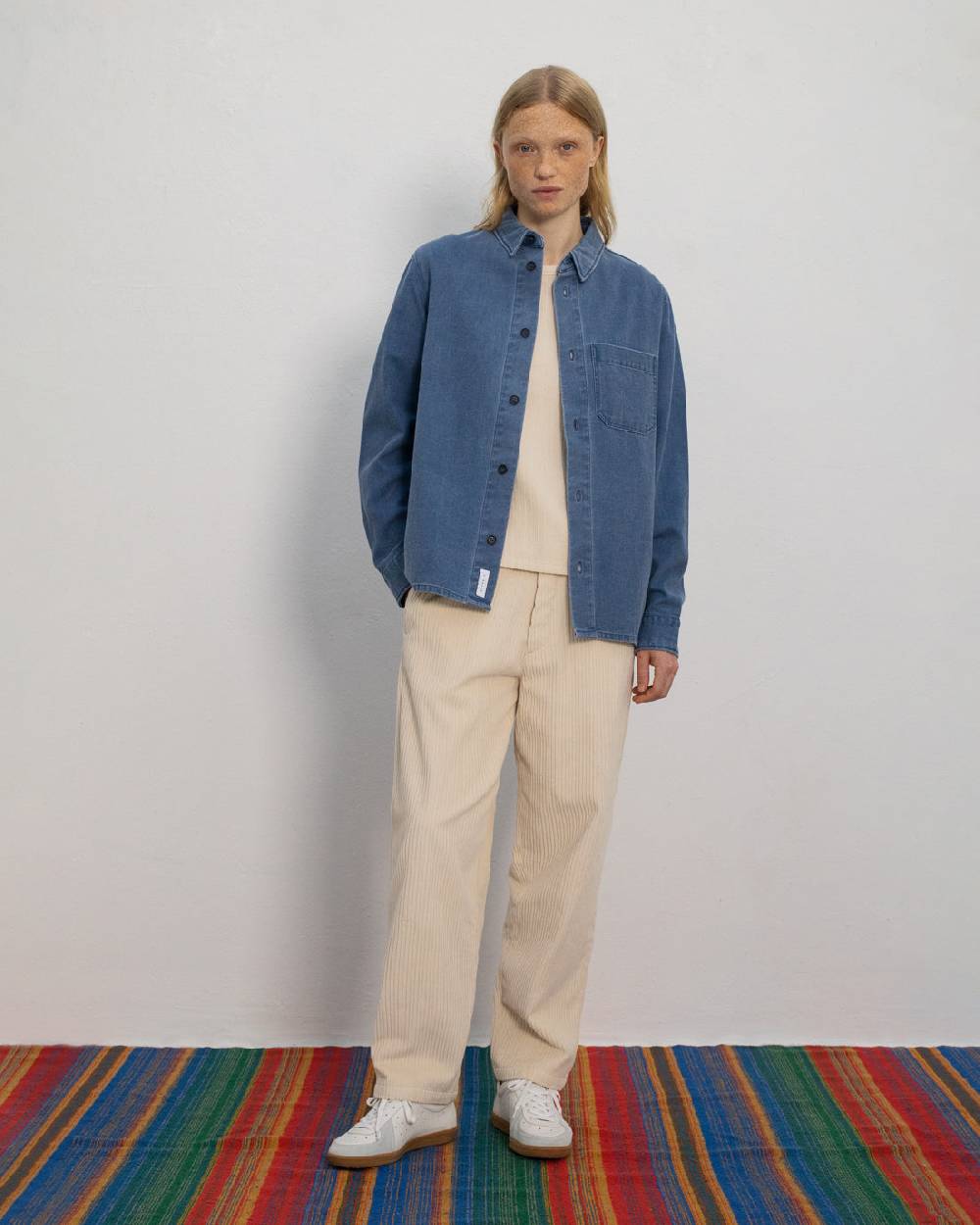 Rotholz Denim Hemd Recycelte Baumwolle - Blau