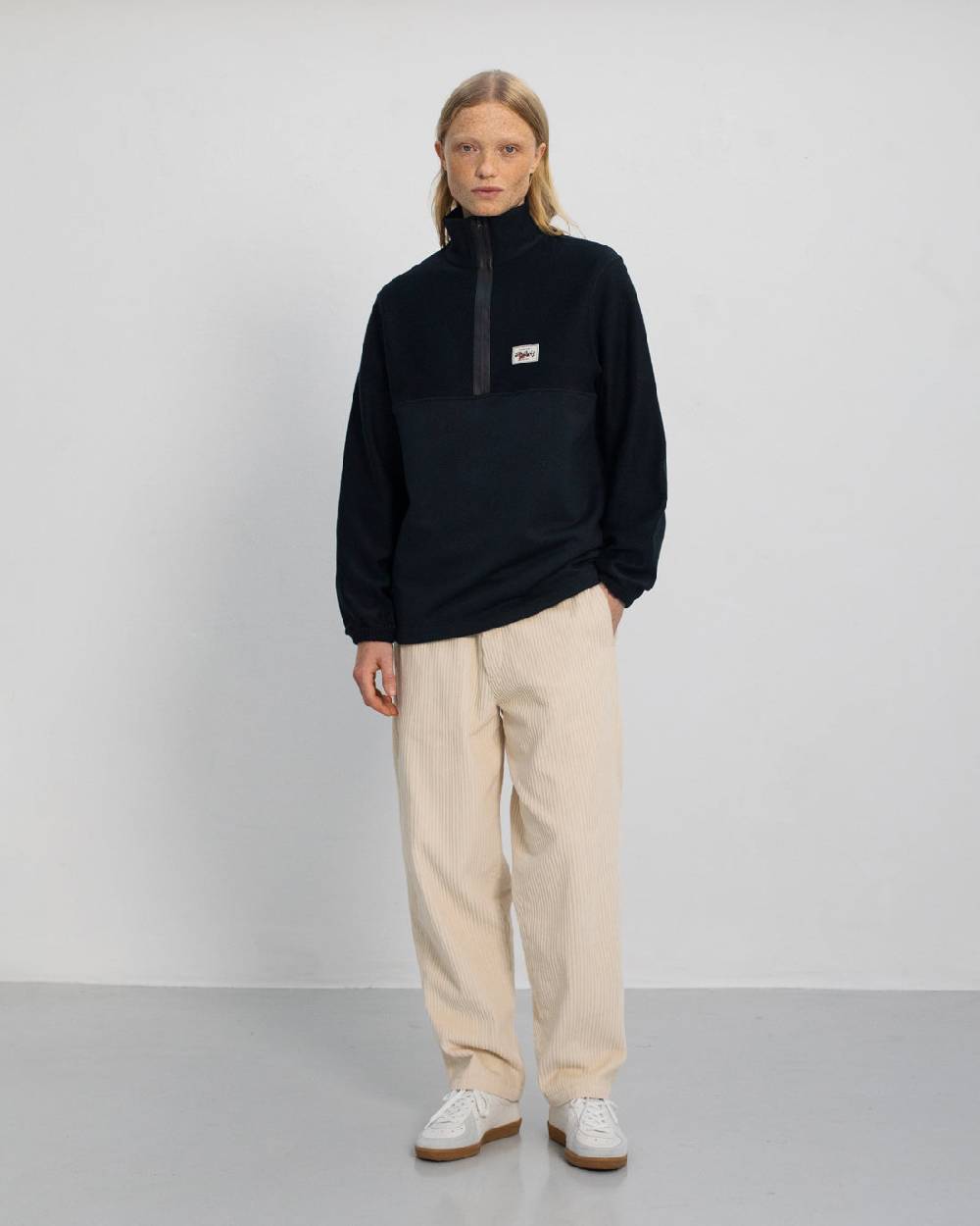 Rotholz Divided Sweatshirt Bio Baumwolle - Schwarz