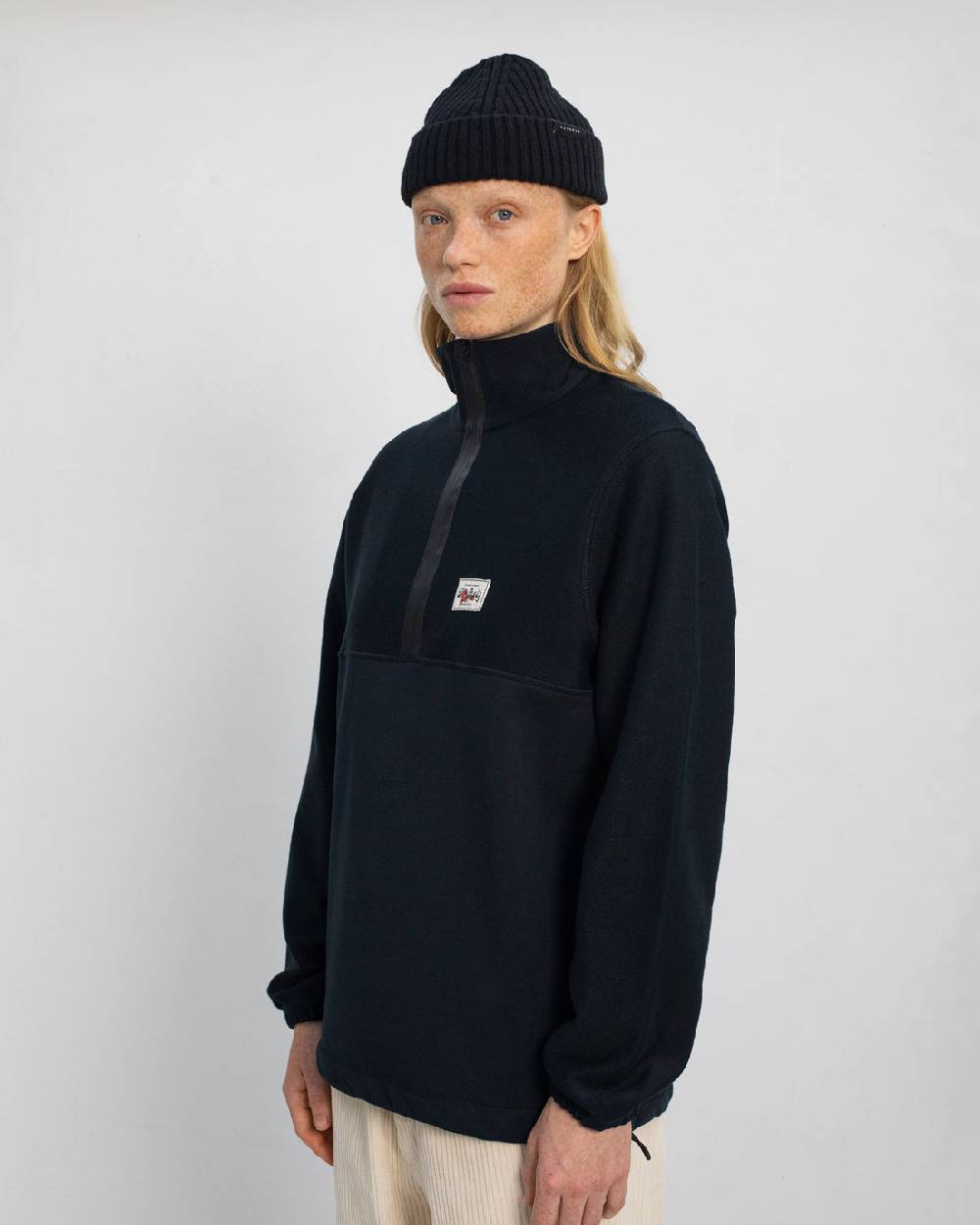 Rotholz Divided Sweatshirt Bio Baumwolle - Schwarz