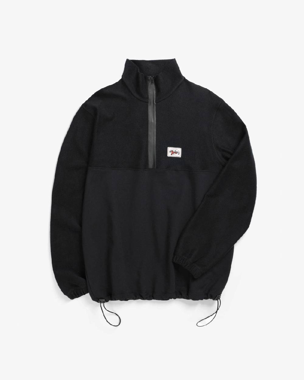 Rotholz Divided Sweatshirt Bio Baumwolle - Schwarz