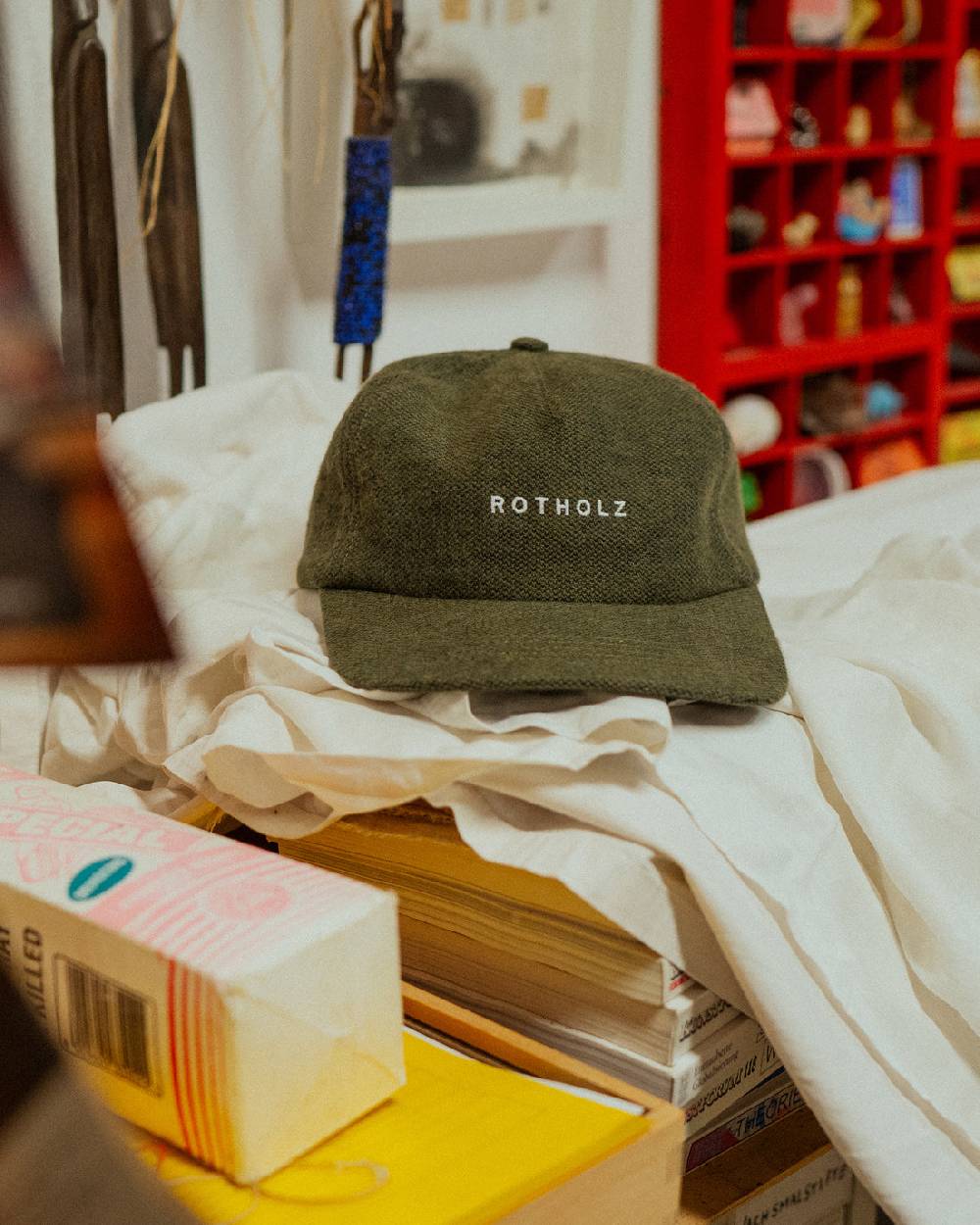 Rotholz Flannel Floppy Cap Bio Baumwolle - Grün