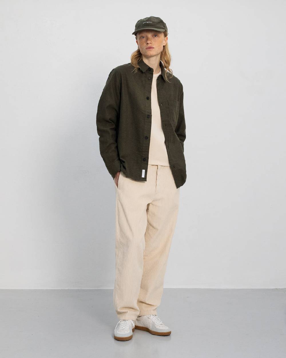 Rotholz Flannel Hemd Bio Baumwolle - Grün