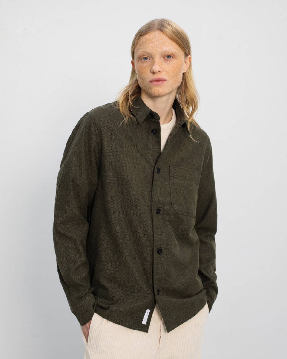 Rotholz Flannel Hemd Bio Baumwolle - Grün