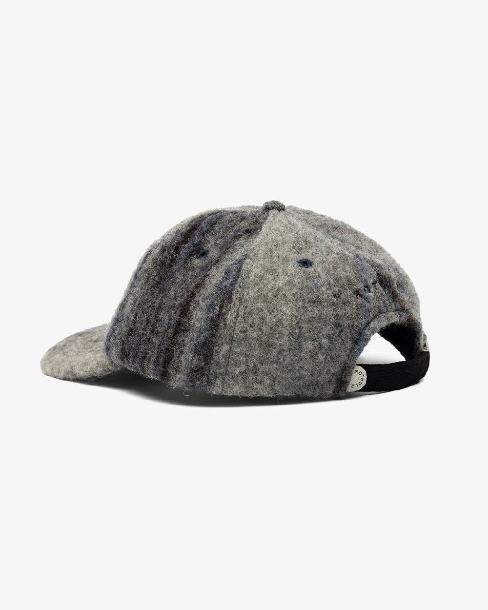 Rotholz Floppy Cap Bio-Wolle - Grau Gestreift