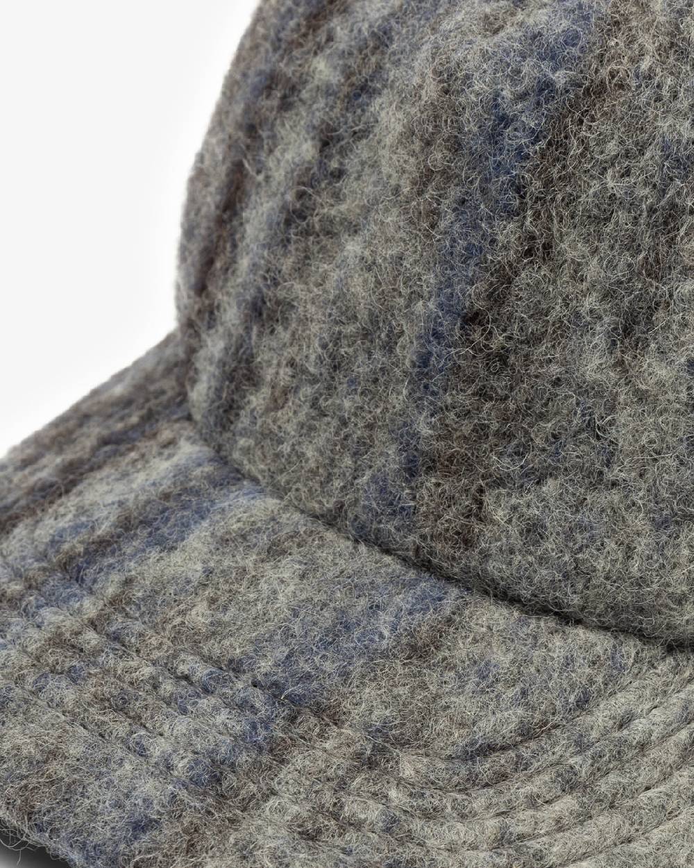 Rotholz Floppy Cap Bio-Wolle - Grau Gestreift