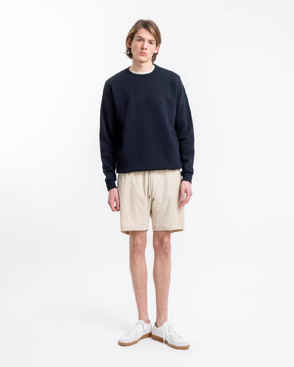 Rotholz Frottee Shorts Aus Bio-Baumwolle Creme