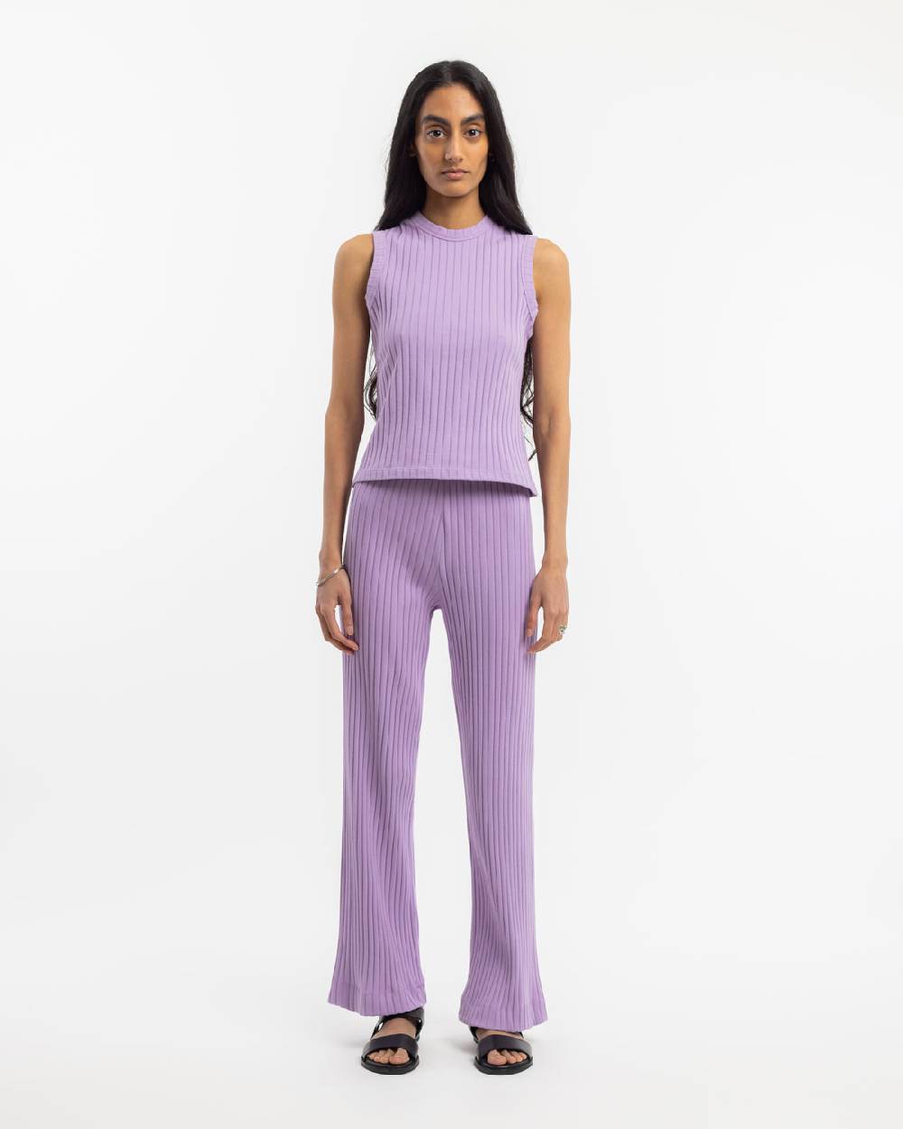 Rotholz Gerippte Hose Bio Baumwolle - Lavendel