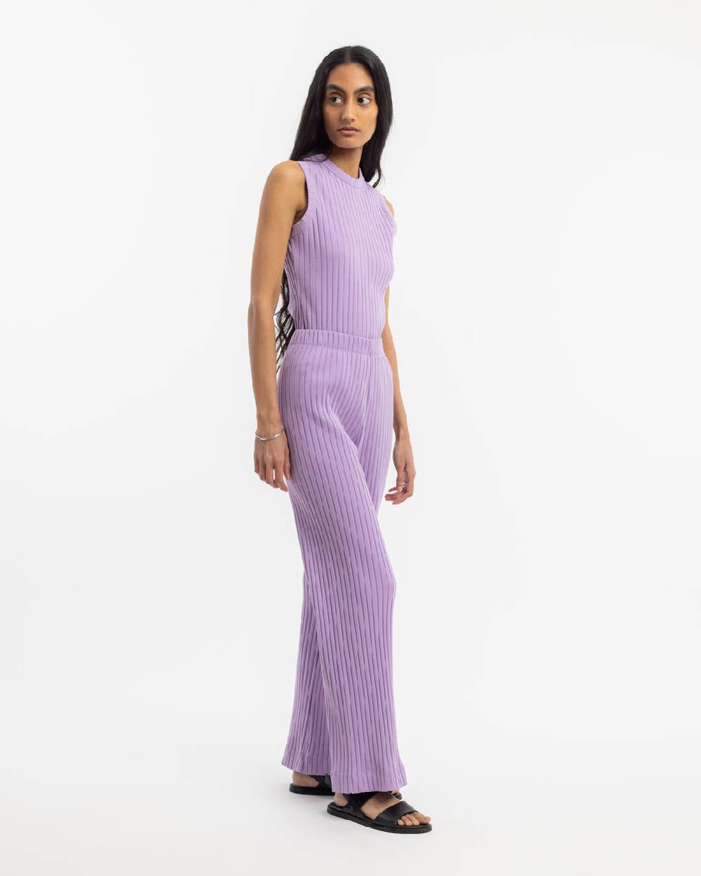 Rotholz Gerippte Hose Bio Baumwolle - Lavendel