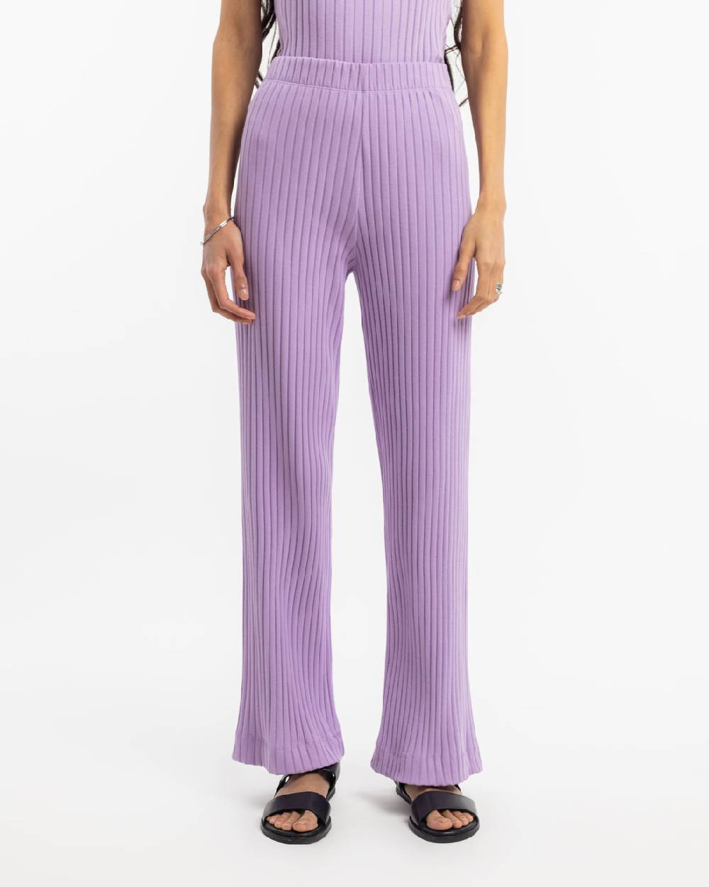 Rotholz Gerippte Hose Bio Baumwolle - Lavendel