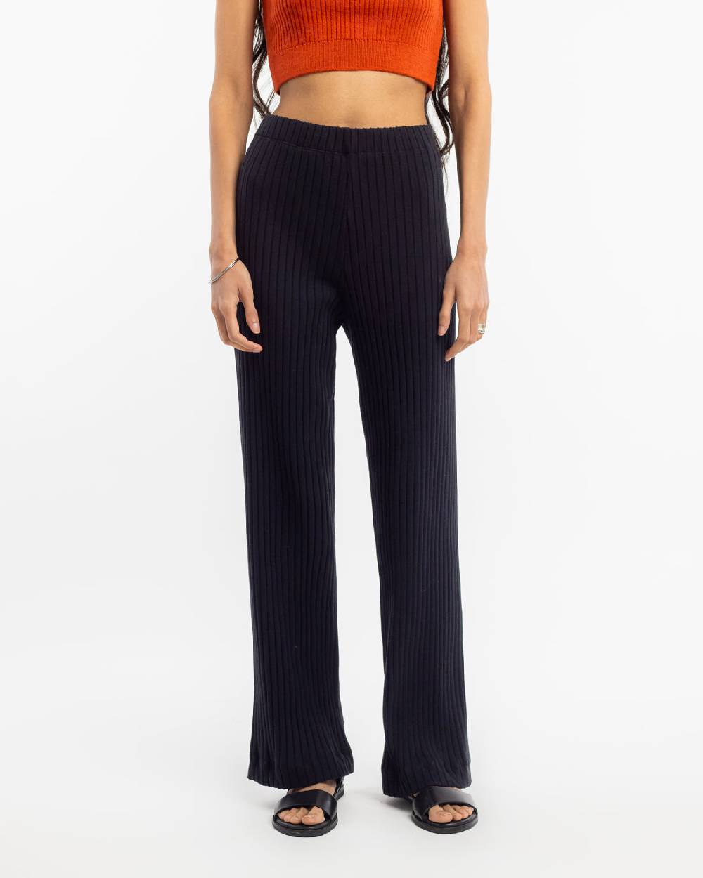 Rotholz Gerippte Hose Bio Baumwolle - Schwarz