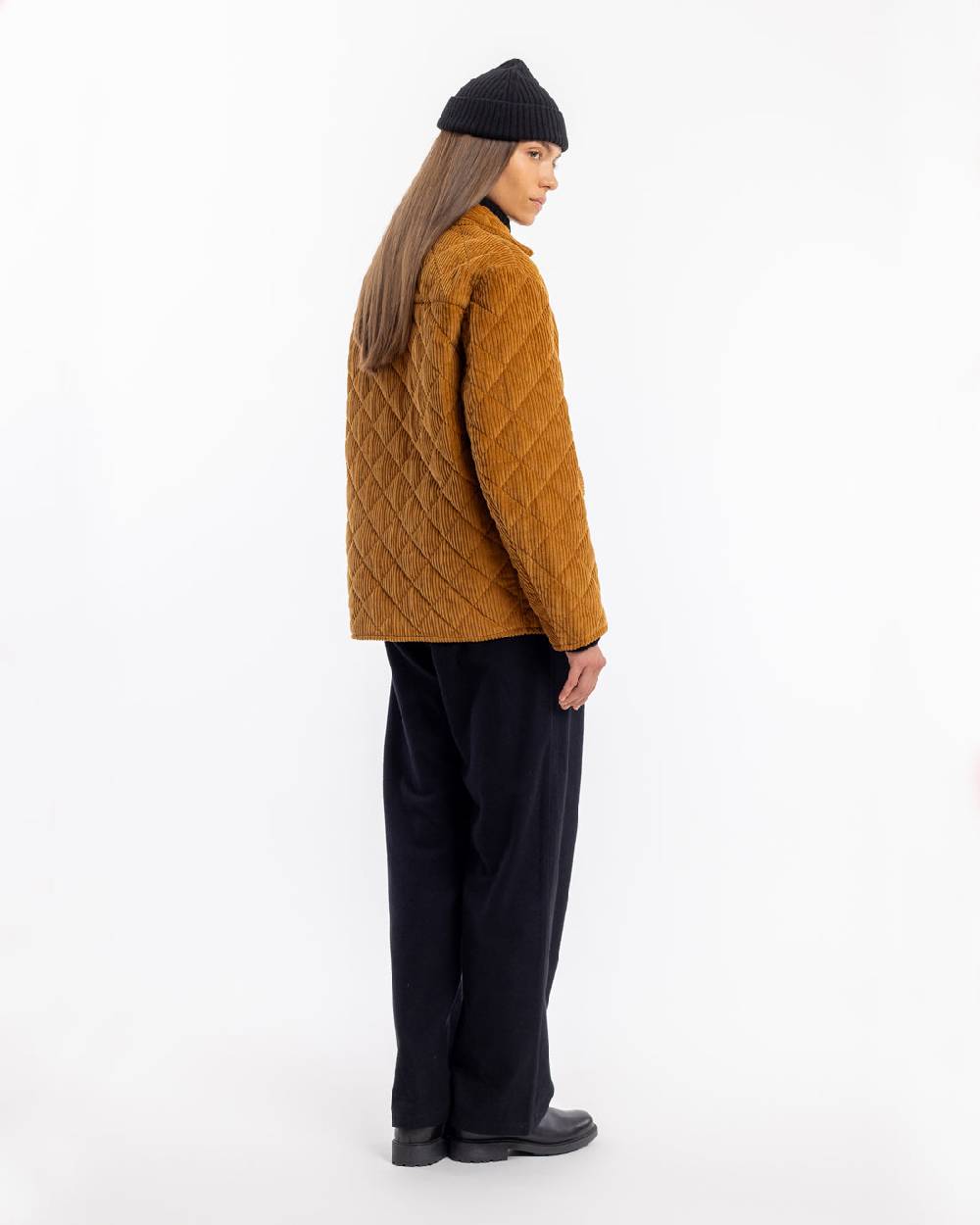 Rotholz Gesteppte Cord Jacke - Toffee