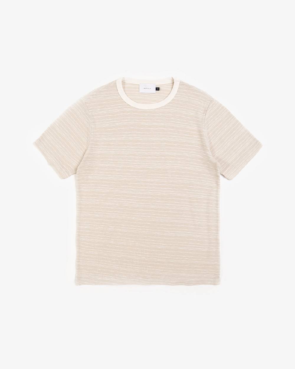 Rotholz Gestreiftes T-Shirt Creme