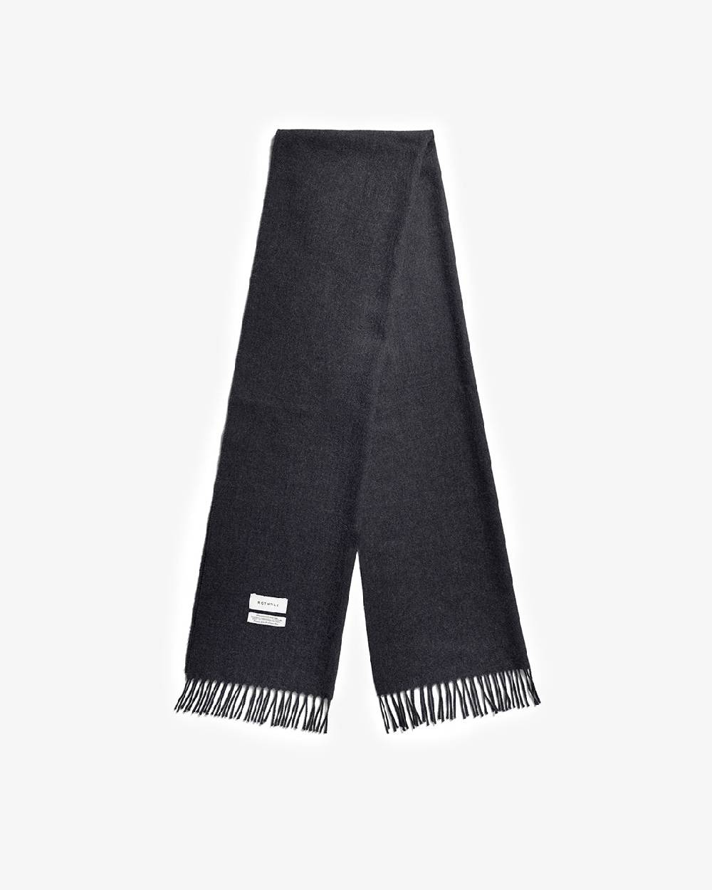 Rotholz Gewebter Schal Merinowolle - Anthrazit