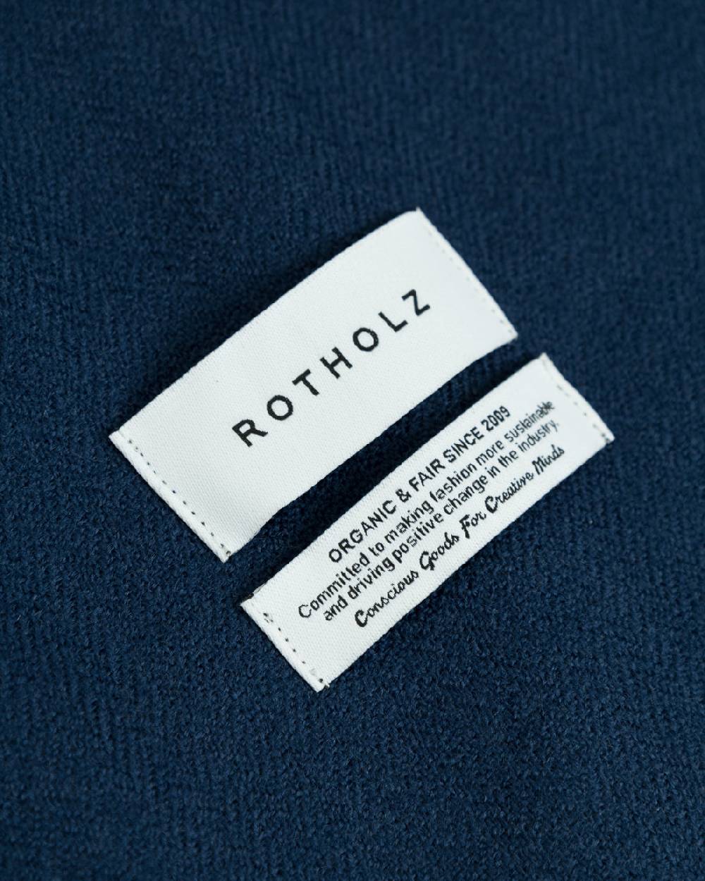 Rotholz Gewebter Schal Merinowolle - Blau