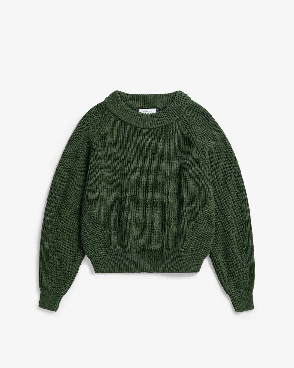 Rotholz Grober Strickpullover Recycelte Wolle - Grün