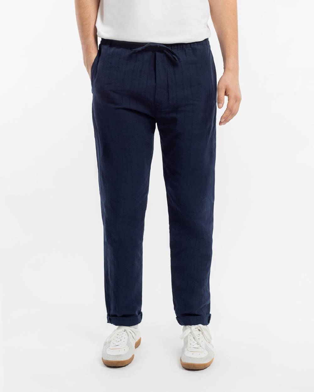 Rotholz Hose Leinen Mix - Dunkelblau