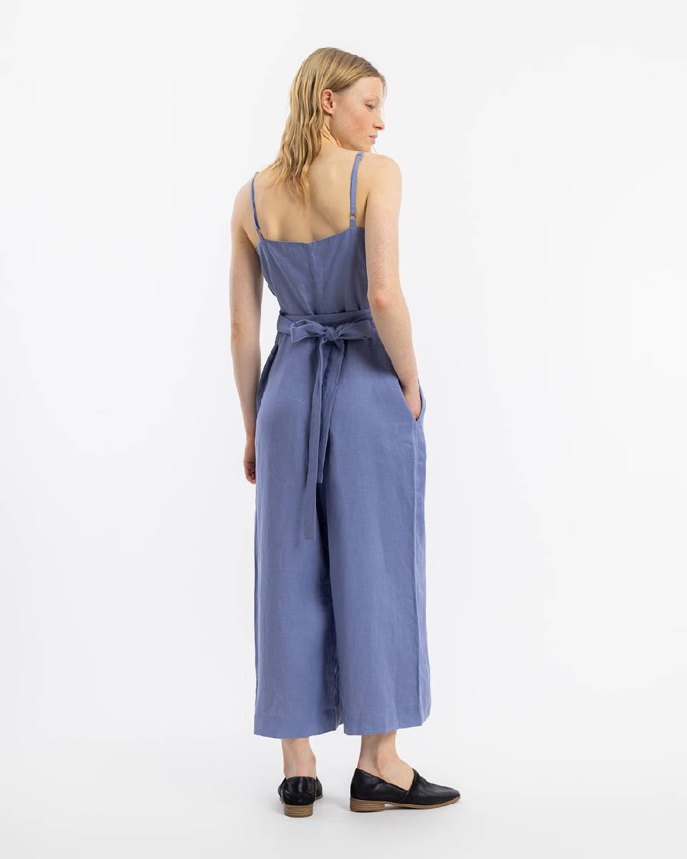 Rotholz Jumpsuit Leinen Mix - Hellblau