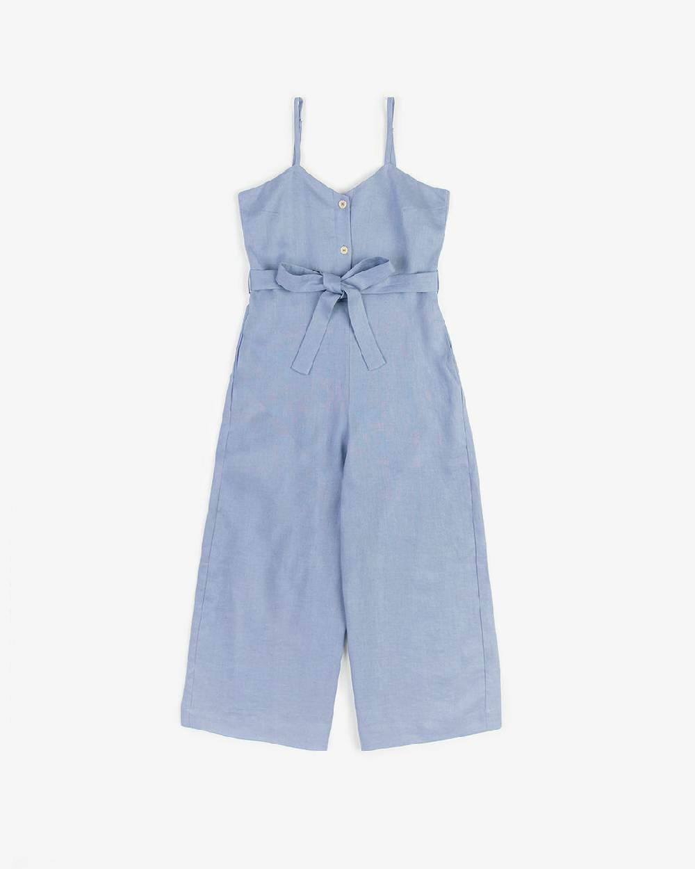 Rotholz Jumpsuit Leinen Mix - Hellblau