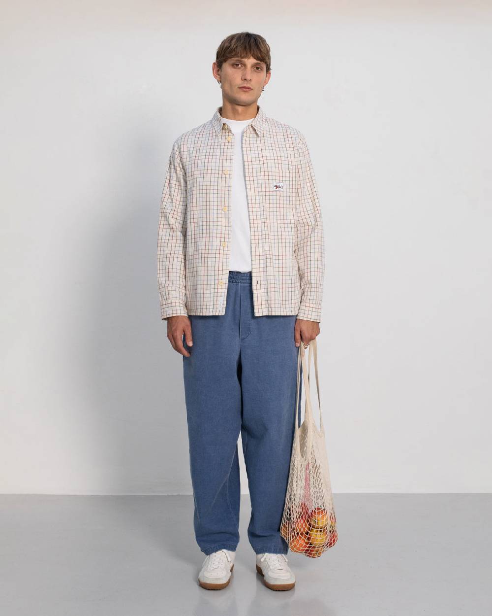 Rotholz Kariertes Hemd Bio Baumwolle - Off-White