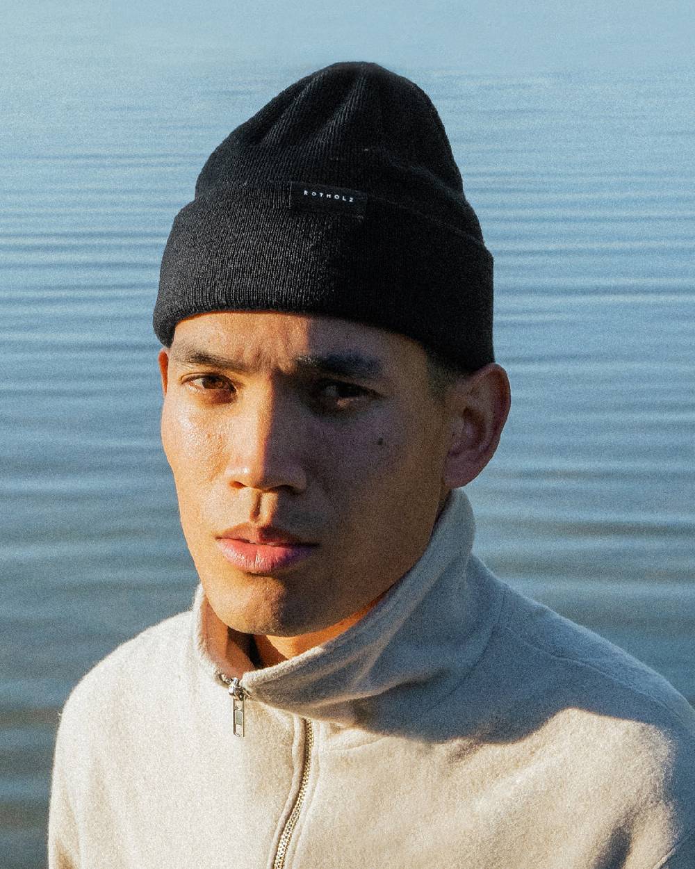 Rotholz Klassische Mütze Bio Merinowolle - Schwarz