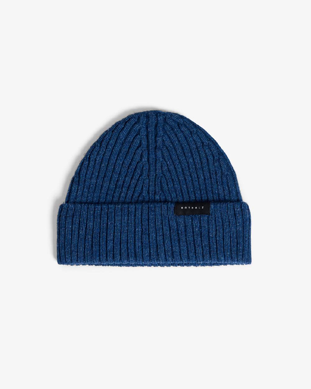 Rotholz Klassische Mütze Wollmix Ripp - Blau
