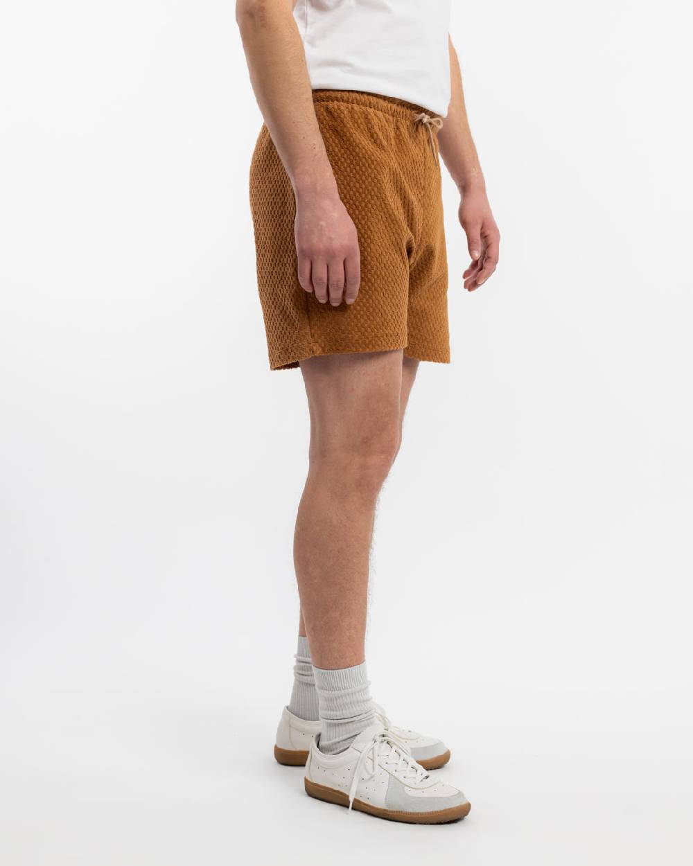 Rotholz Kurze Frottee Hose Bio Baumwolle - Karamell