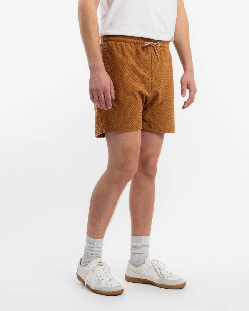 Rotholz Kurze Frottee Hose Bio Baumwolle - Karamell