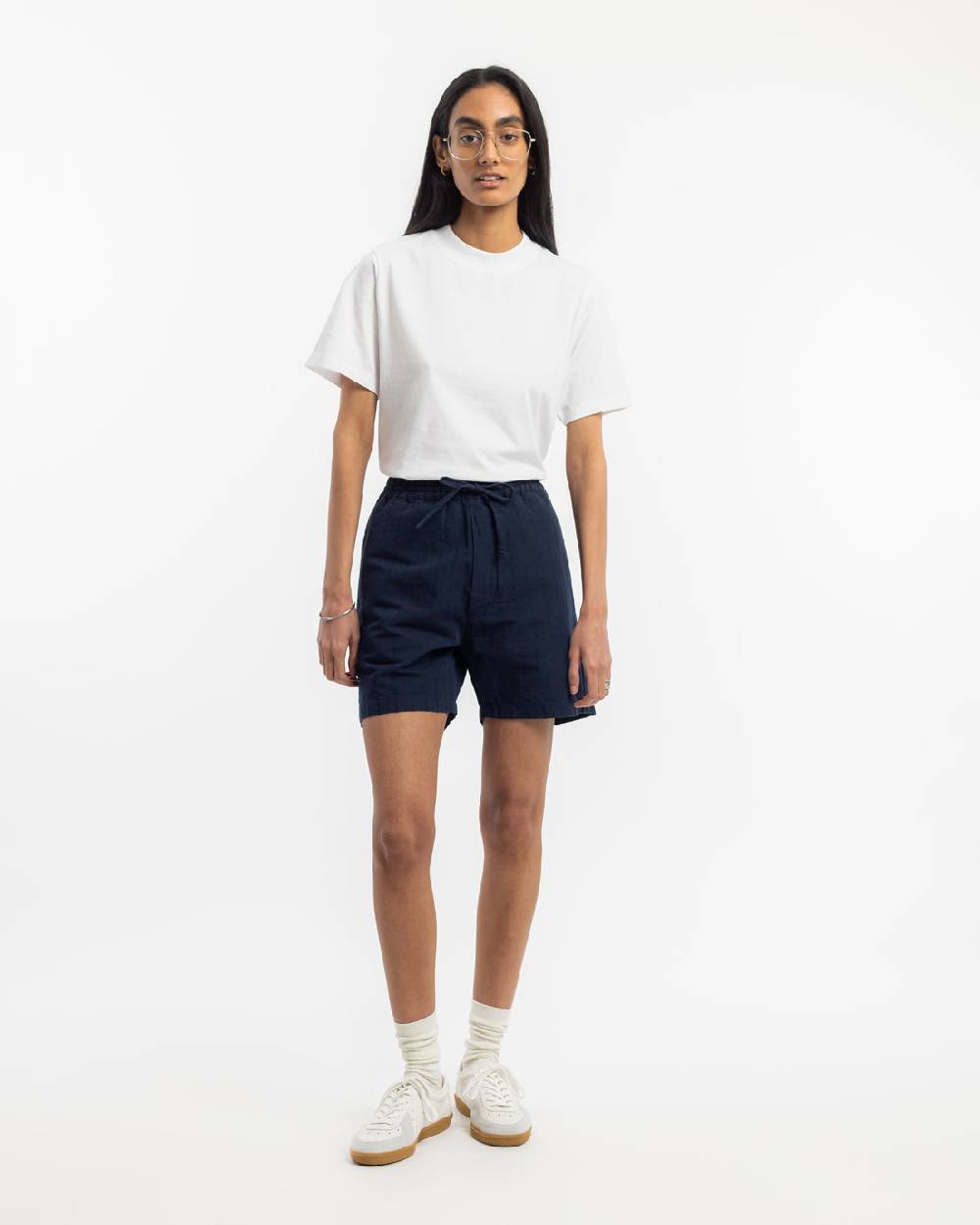 Rotholz Kurze Hose Leinen Mix - Dunkelblau