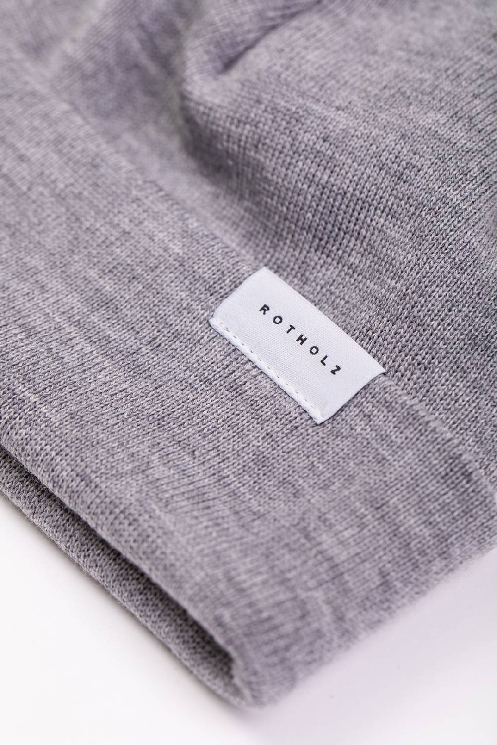 Rotholz Kurze Mütze Merino Fein - Grau