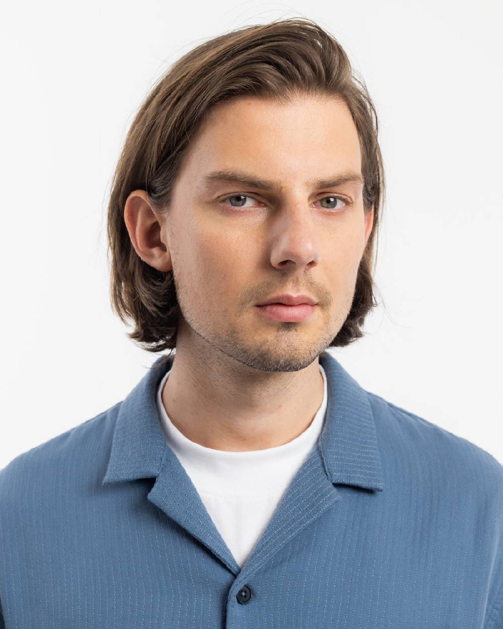 Rotholz Langarmhemd Bio Baumwolle - Blau