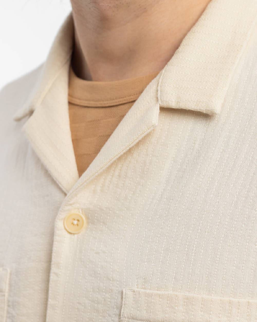 Rotholz Langarmhemd Bio Baumwolle - Sand