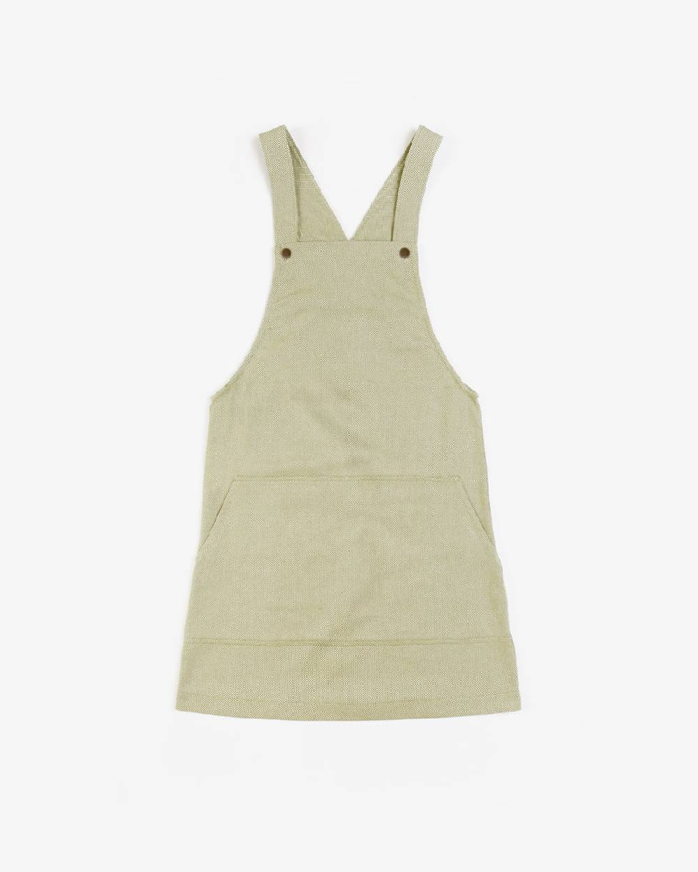 Rotholz Latzkleid aus Bio Canvas Grün Kariert