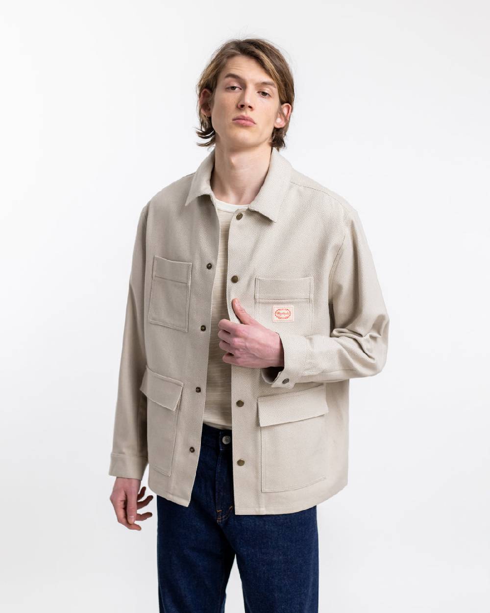 Rotholz Leichte Jacke Aus Bio Canvas Beige Kariert