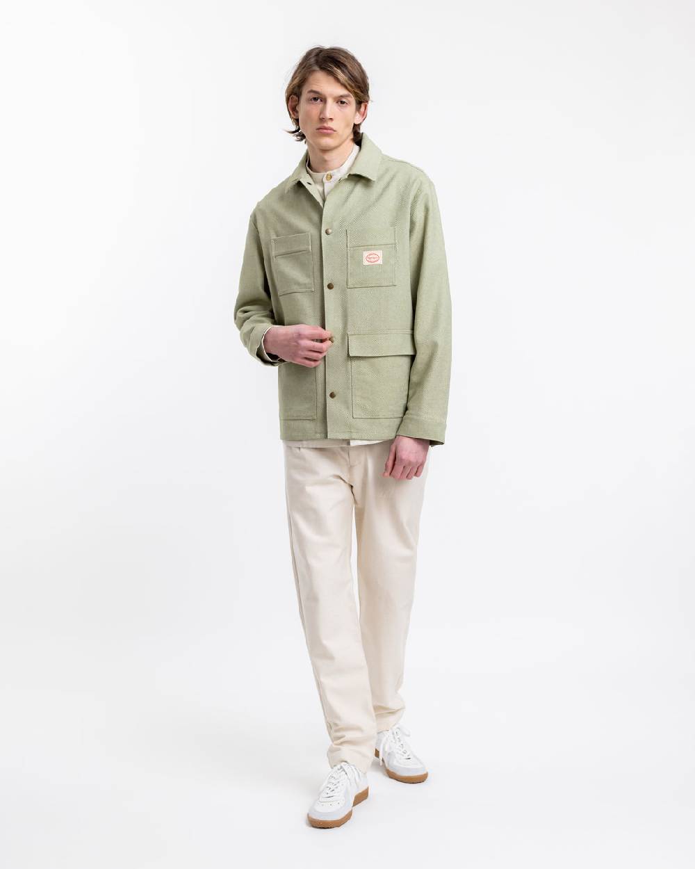 Rotholz Leichte Jacke Aus Bio Canvas Grün Kariert