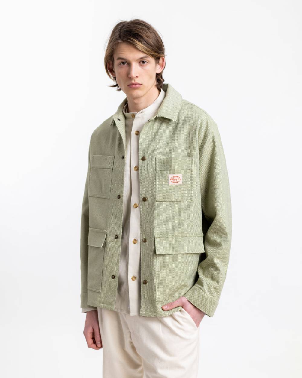 Rotholz Leichte Jacke Aus Bio Canvas Grün Kariert