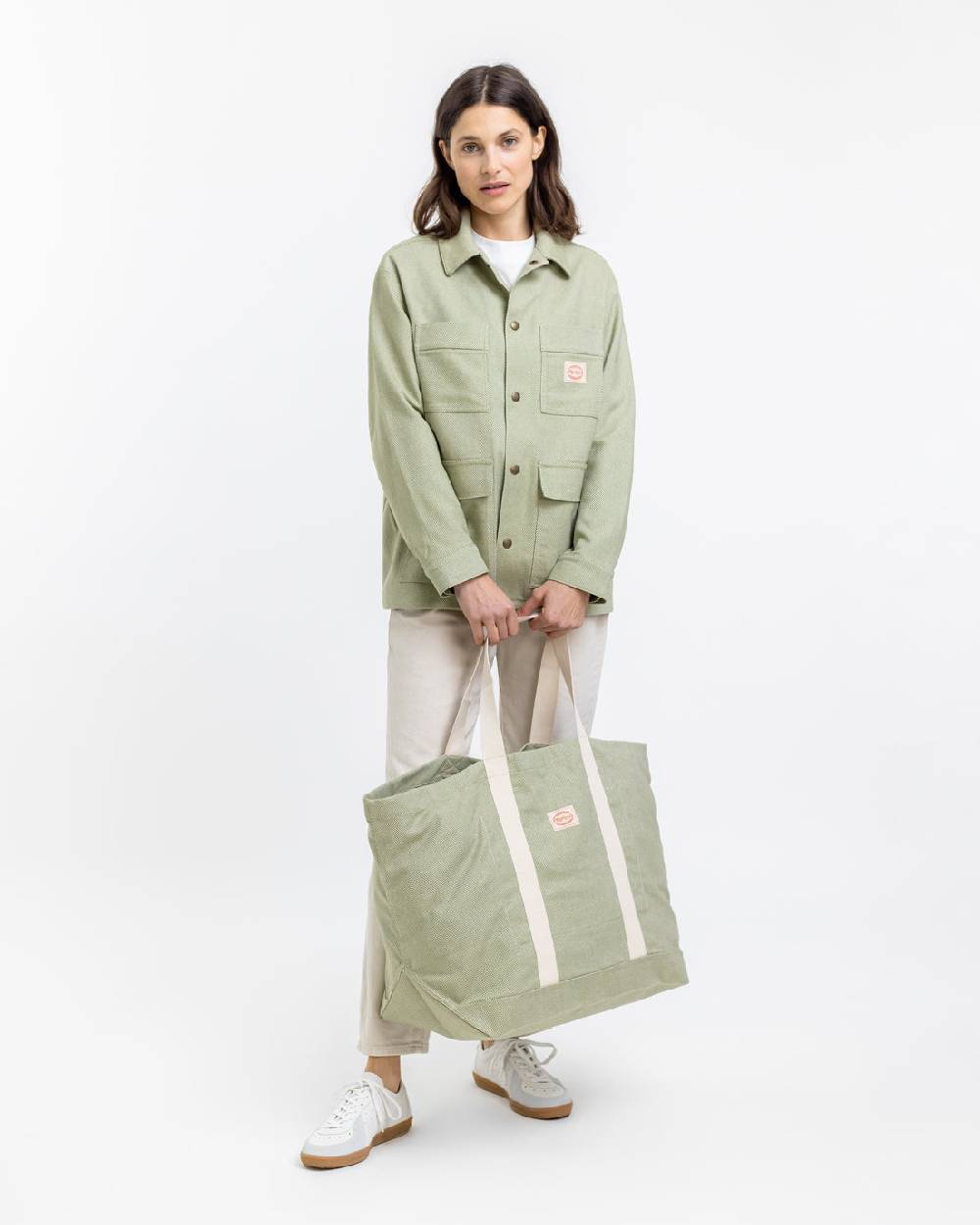 Rotholz Leichte Jacke Aus Bio Canvas Grün Kariert