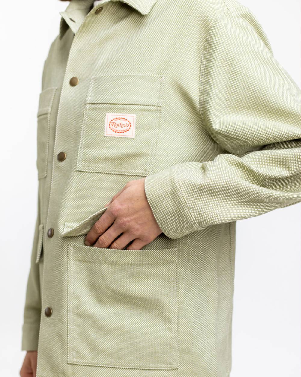 Rotholz Leichte Jacke Aus Bio Canvas Grün Kariert